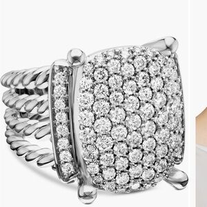 David Yurman Wheaon Silver and Diamond Women's Ring